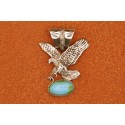 Pendentif aigle et turquoise