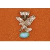 Pendentif aigle et turquoise