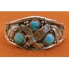 Bracelet aigle et turquoises