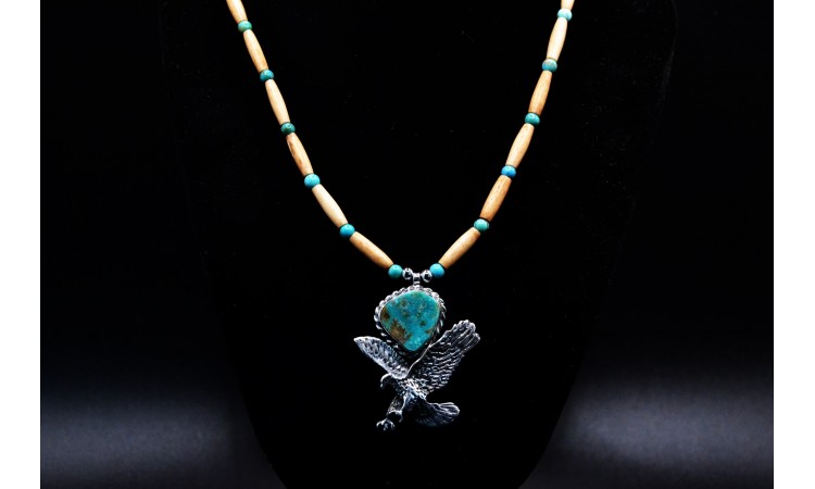 Collier aigle et turquoise Royston