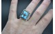 Bague homme turquoise Golden Hill