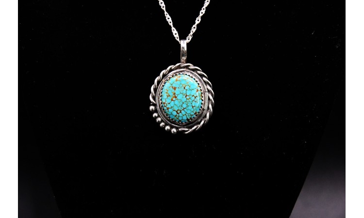 Pendentif turquoise Number 8