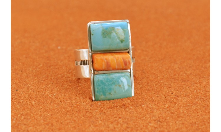 Bague turquoise et spiny oyster