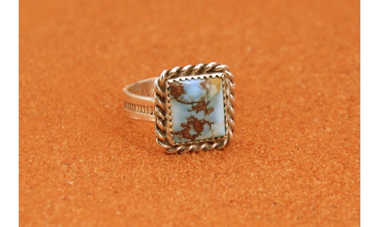 Bague turquoise Golden Hill