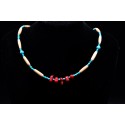 Collier turquoise et corail