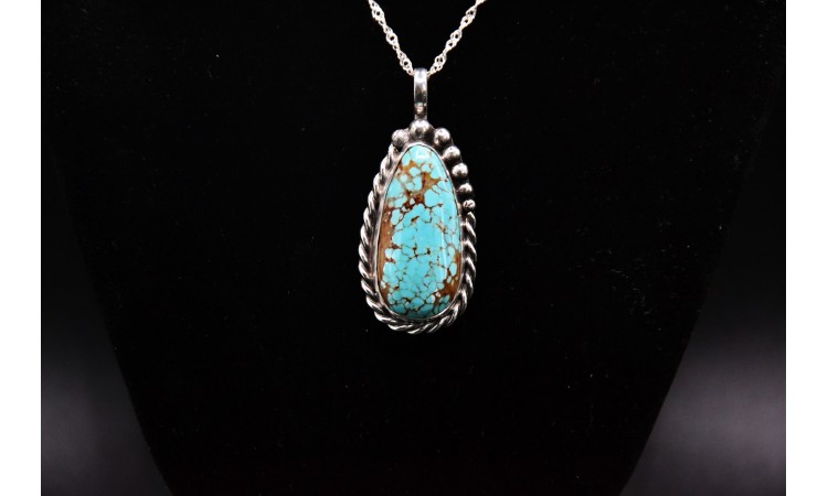 Pendentif turquoise Number 8