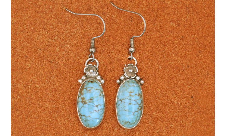 Boucles d'oreilles turquoises Number 8