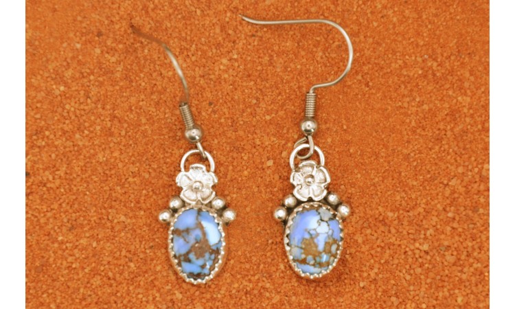 Boucles d'oreilles turquoises Golden Hill