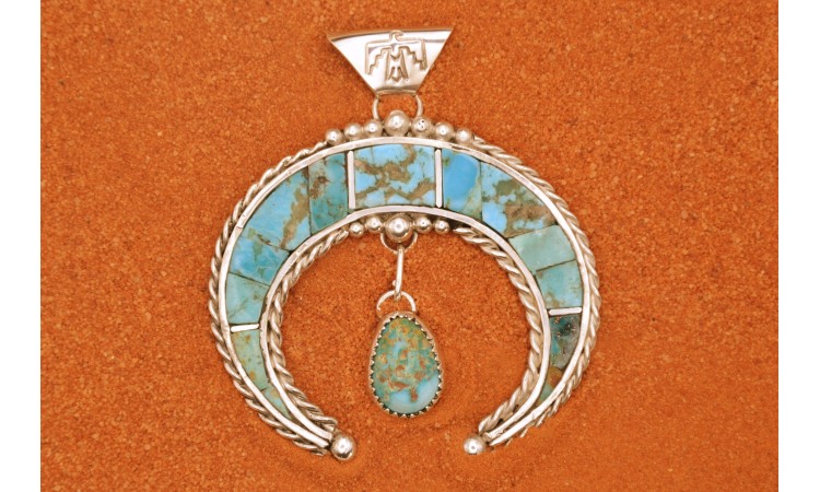 Pendentif Naja turquoise