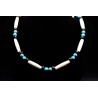 Kingman turquoise and bones Necklace
