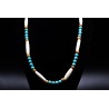Kingman turquoise and bones Necklace