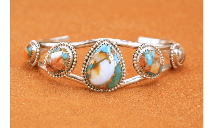 Oyster copper turquoise Bracelet