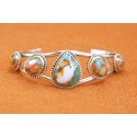 Oyster copper turquoise Bracelet