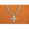 Turquoise Zia cross Necklace