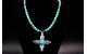 Turquoise Zia cross Necklace