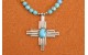 Turquoise Zia cross Necklace