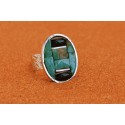 Bague turquoise et onyx Taille 63