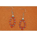 Boucles d'oreilles corail et turquoise