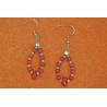 Boucles d'oreilles corail et turquoise