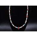 Collier turquoise et corail