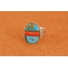 Bague turquoise et corail Taille 64