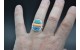 Bague turquoise et spiny oyster Taille 60
