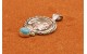 Pendentif tête d'indien et turquoise