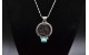 Pendentif tête d'indien et turquoise