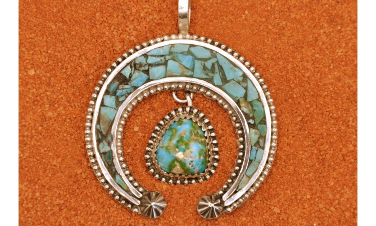 Pendentif Naja turquoise