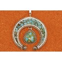 Pendentif Naja turquoise