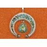 Pendentif Naja turquoise