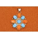 Pendentif turquoise et spiny oyster