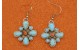 Boucles d'oreilles turquoises et corail