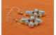 Boucles d'oreilles turquoises et corail