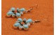 Boucles d'oreilles turquoises et corail