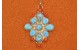 Pendentif turquoise et corail