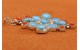Pendentif turquoise et corail