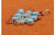 Pendentif turquoise et corail