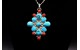 Pendentif turquoise et corail