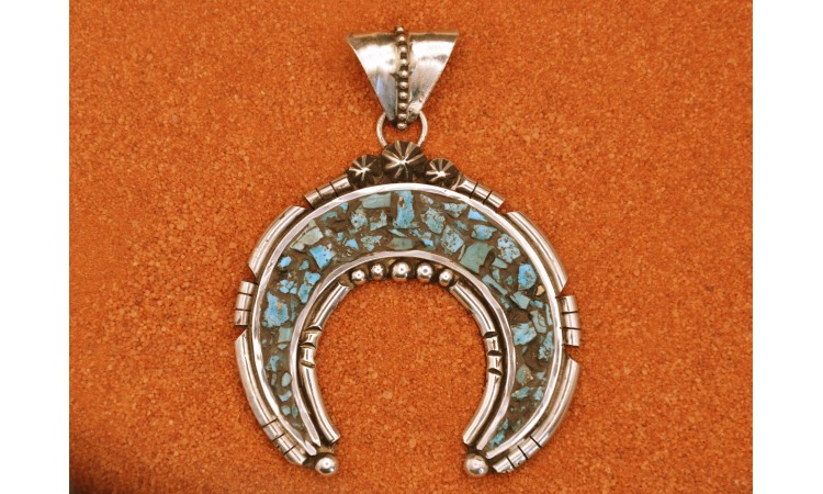 Pendentif Naja turquoise