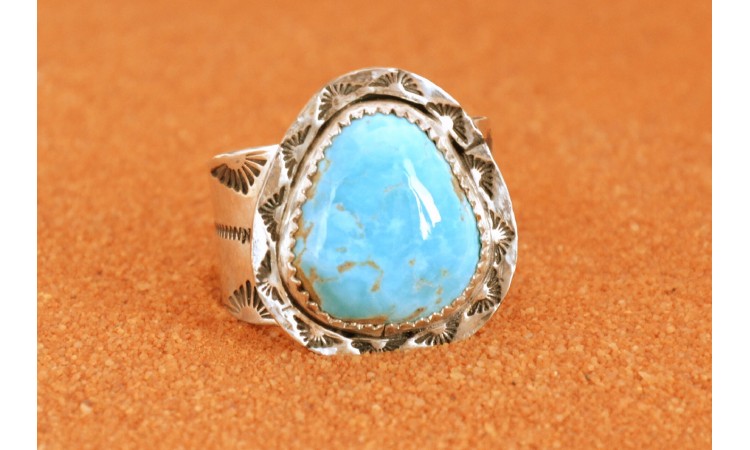 Men turquoise Ring Size 12 1/2