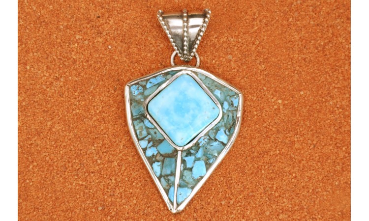 Pendentif turquoise flèche