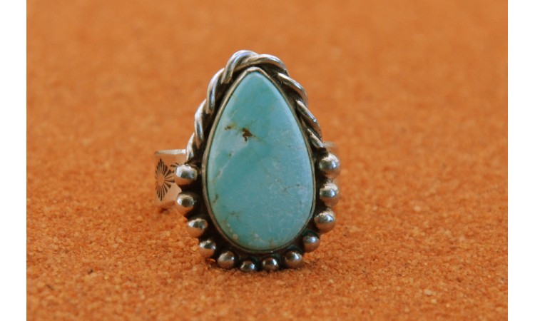 Bague turquoise Kingman Taille 55
