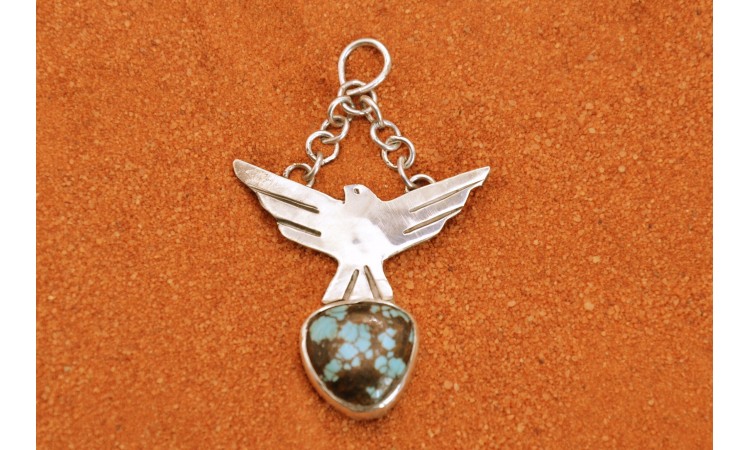 Turquoise and Eagle pendant