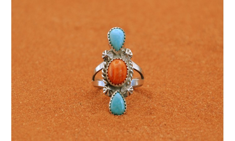 Bague turquoise et spiny oyster