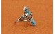 Bague turquoise et corail