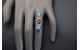 Turquoise and coral Ring