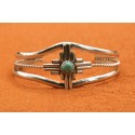 Zia cross and turquoise bracelet