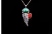 Turquoise and coral Pendant