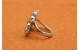 Bague fleur turquoise et corail